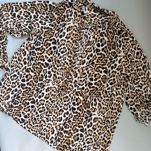 ZARA Cheetah print, X-Large, Button down blouse